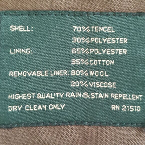 Ralph Lauren Trench Coat Mens 48R Olive Green Button Up Classic Old Money Luxury - Picture 7 of 9